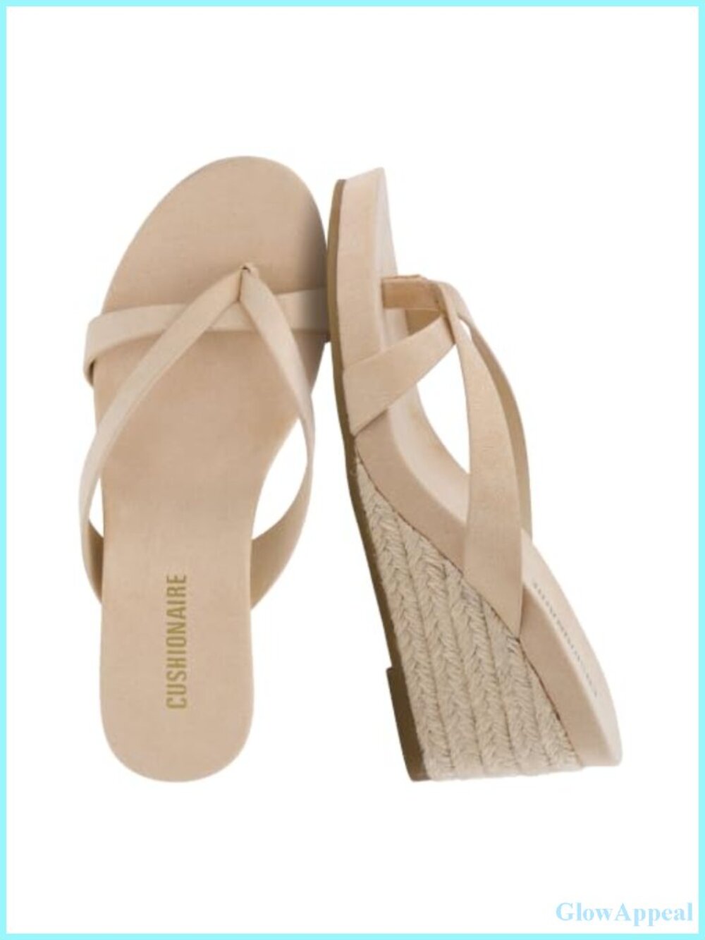 Espadrille Wedge Sandals Faux Suede Thong Platform Flip Flops